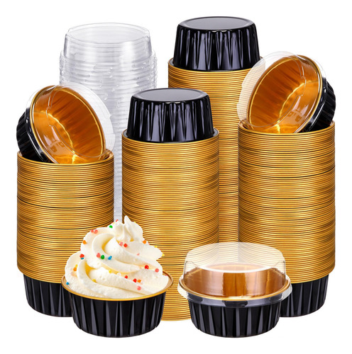 Molde Para Cupcakes Gejoy 400 Moldes Desechables Con Tapas,