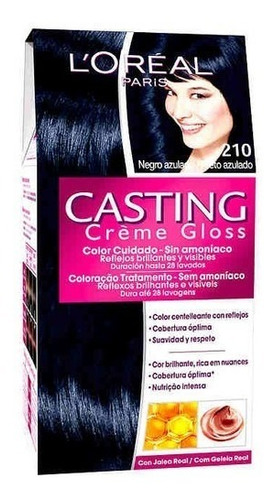 Tinta  Loreal Casting Creme Gloss 210 Color Negro Azulado