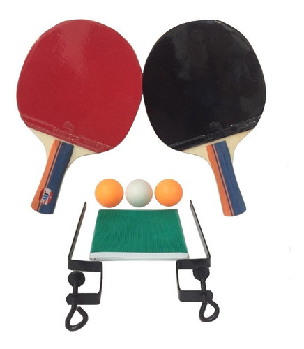 Set Ping Pong Combo 2 Paletas + Red + Pelotas H O T S A L E