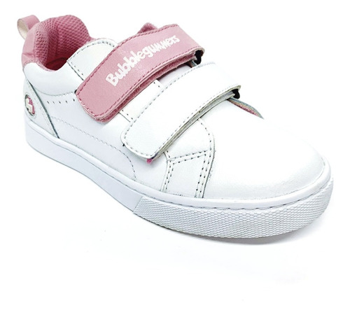 Tenis Bubble Gummers Niña Colección Escolar De Piel Blanco