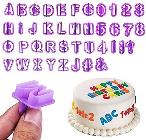 Cortador Letras Abecedario Números Fondant Repostería