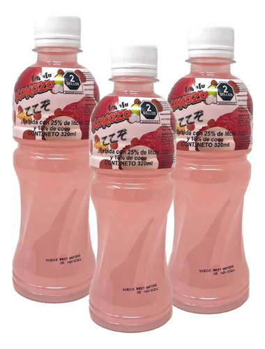 Bebida Coreana Jugo Con Nata De Coco Tipo Mogu 320ml 3pack