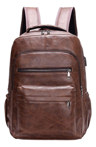 2 Mochila Para Computadora Portátil De Cuero Pu Mochila