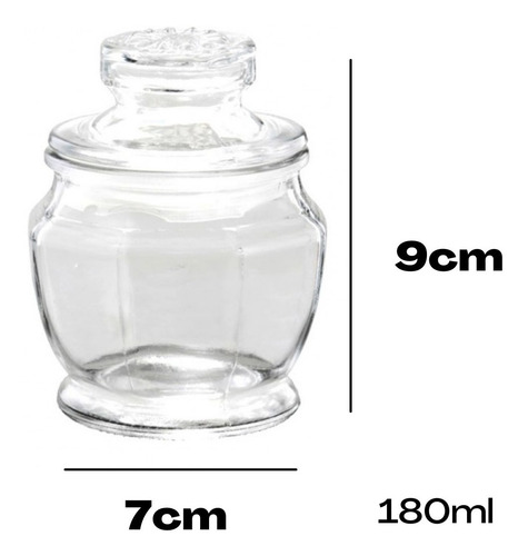 Imagen 2 de 5 de Set 6 Frascos Brocalito Almacenaje Vidrio Tapa Presión 150ml
