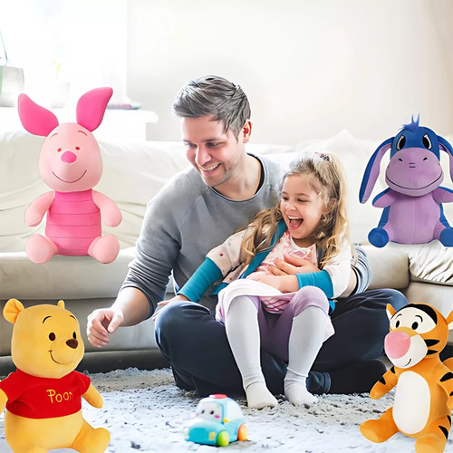 4pcs Set Peluches Winnie The Pooh , Tigger,igor Y Piglett