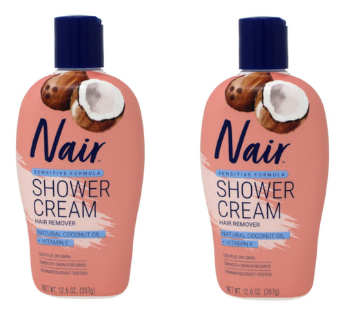 Nair Removedor De Pelo Sensitive Shower Pwr Aceite De Coco 1