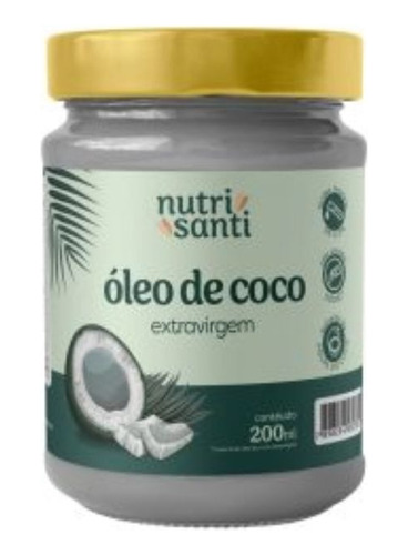 Oleo De Coco Extra Virgem 200ml Nutrisanti