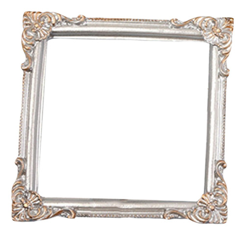Antiguo Colgante De Pared De Mesa Con Marco De Plata Plata