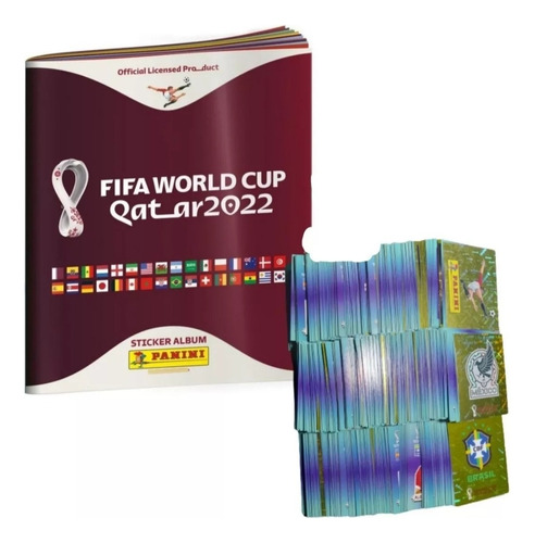 Pacotes impressos Panini da Copa do Mundo FIFA Catar 2022 - Pacote com 100