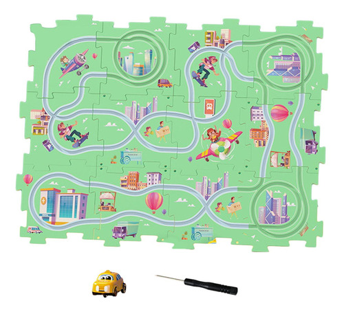2025 Rompecabezas, Juego De Pista De Coches, Ciudad 13pcs