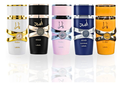 Kit De Perfumes Lattafa Yara 5 Fragrâncias 100ml Cada