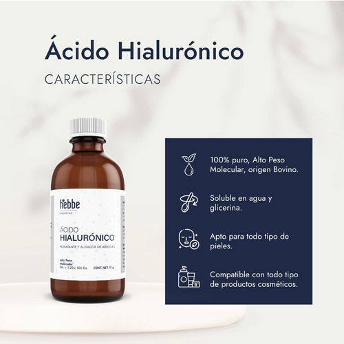 Imagen 3 de 10 de Ácido Hialuronico Puro 10 G, Alto Peso, Elabora 1 L Serum