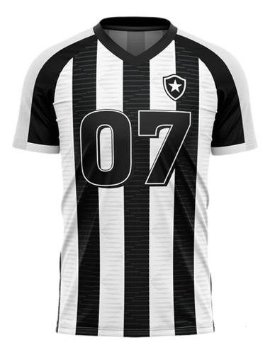 Camiseta Braziline Botafogo - Grammar - Preto/branco