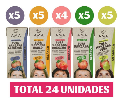 Ama Mix Jugo De Fruta Orgánico 24x200cc Tetra