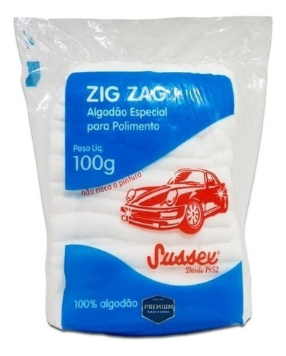 Kit 5 Algodão Especial Para Polimento Zig Zag 100g Sussex