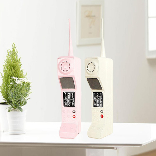 Modelo De Teléfono Móvil Retro Vintage Hierro Decoración