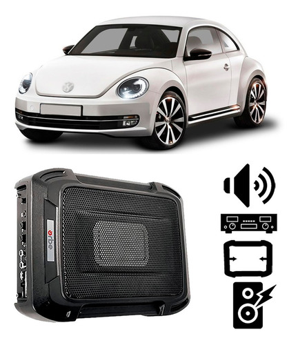 Caixa Som Volkswagen Fusca 2013 A 2016 350w Rms Amplificada