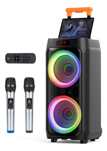 Máquina De Karaoke Con 2 Micrófonos Inalámbricos Para Adulto