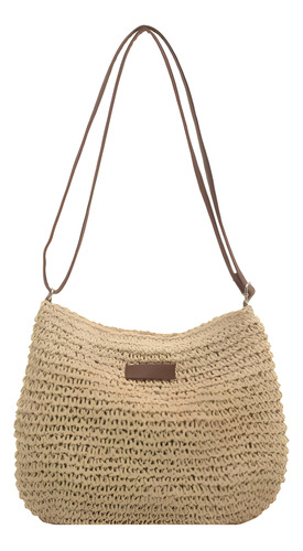 Bolso De Paja Mujer Tote Bag Playa Multifuncional 