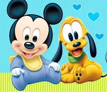 Comprar Kit Imprimible Mickey Bebe Invitaciones Candy Bar Y Cotillon