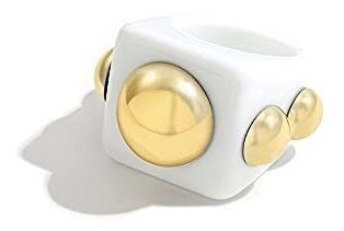 Imagen 2 de 5 de Anillos - 5pcs Y2k Style Chunky Retro Resin Acrylic Ring Pla