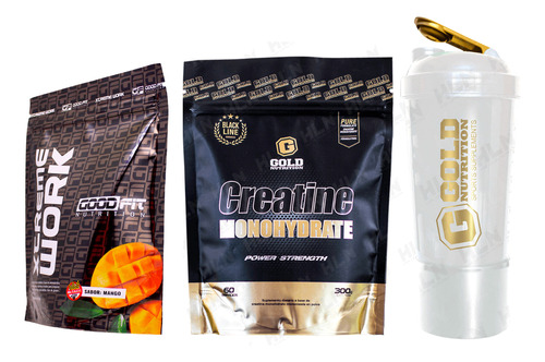 Combo Entrenamiento Creatina+ Extreme Work+ Shaker Mezclador