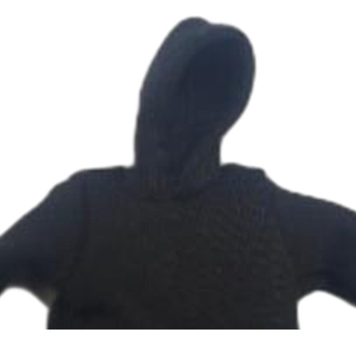 Sudadera Con Capucha A Escala 1/18, Ropa De Muñeca Negro