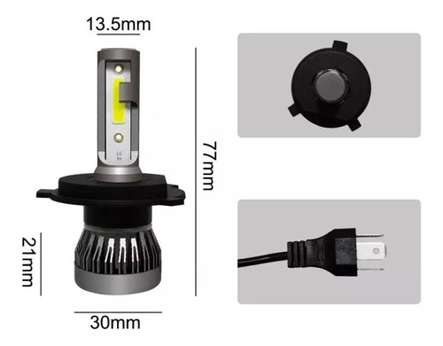 Ampolleta Led Para Autos Y Camionetas H4