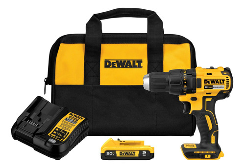 Dewalt - Taladro Inalámbrico 20 V Max, 1/2 Pulgadas (1.27 Cm), 2 Velocidades, Batería Xr De 2.0 Ah Y Cargador Incluido (dcd777d1)