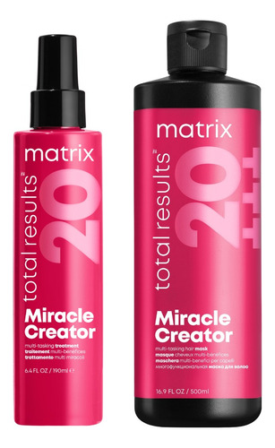 Spray + Mascara 20 Beneficios Miracle Creator 190ml + 500ml