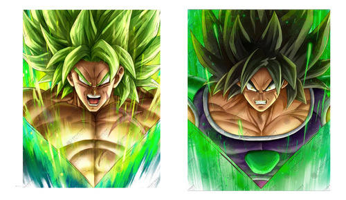 Cuadro Lenticular Dragon Ball Broly Transformacion