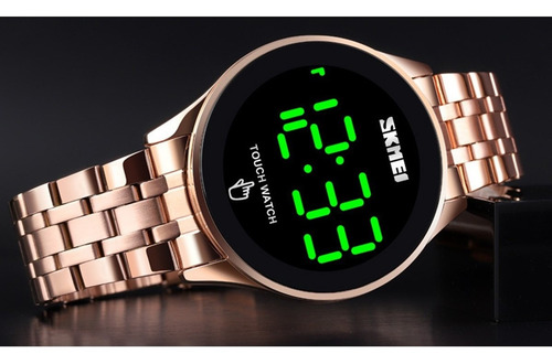 Skmei 1579 Mens Pulseira De Aço Digital Relógio Moda Prata