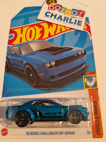 Hot Wheels  | 2023 | '18 Dodge Challenger Srt Demon Azul