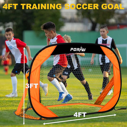 Red De Fútbol Portátil Para Entrenamiento Set De 2 Fácil D