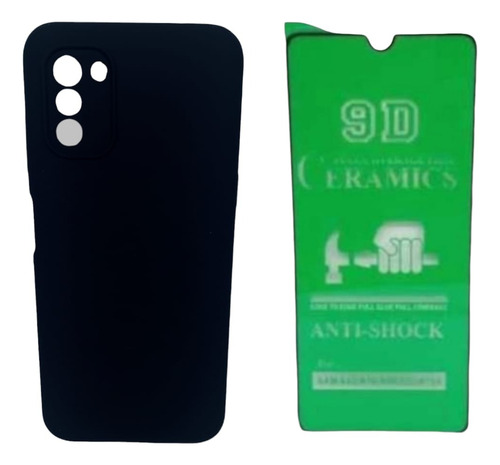 Estuche Silicone Case Para Nokia G21- G11 Y Vidrio Ceramico