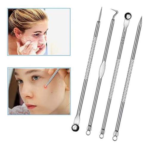 Set X4 Extractor Puntos Negros Comedones Granos Anti Acné