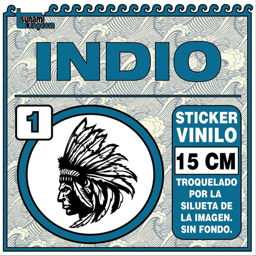 Indio Cacique Aborigen Indígena Sticker Vinilo Calcomanía
