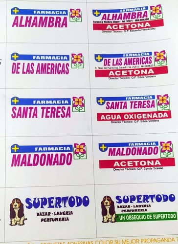 Stickers Adhesivos Pegatias Etiquetas Calcos Vinilo Papel