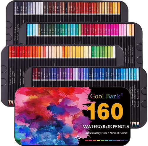 Cool Bank Set 160 Lapices De Colores Watercolor