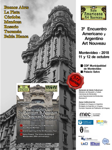 Carpeta+dvd Montevideo Art Nouveau, Palacio Salvo 90 Años 