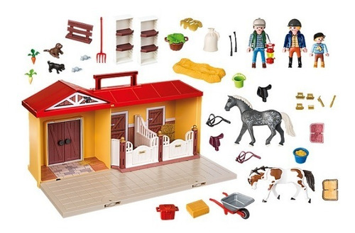 Playmobil 5671 Country Establo De Caballos Portátil !!