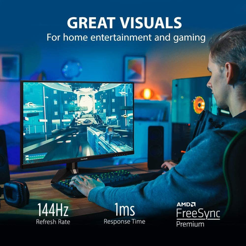 Imagen 2 de 5 de Monitor Gamer Viewsonic Vx2768, 2k, 27 , 144hz, 1ms, Ips