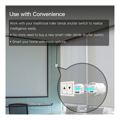 Tuya Smart Life Wifi Rf433 Interruptor De Cortina Ciega Con