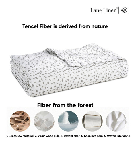 Blanket Lane Linen Cooling King Size Haze, Color Gris
