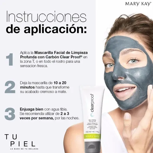 Mary Kay Mascarilla Facial De Carbon Activado Brocha