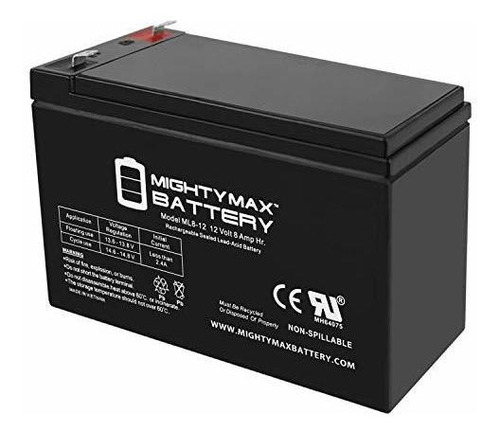 Mighty Max Battery Ml8-12 - 12v 8ah Reemplazo Para Apc Back-