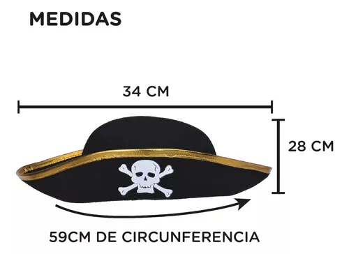 Gorro pirata para niños (19 cm de diametro) x1 - El Cotillonero