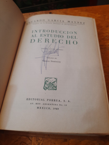 Introducción Al Estudio Del Derecho - Eduardo García Maynez (Usado)