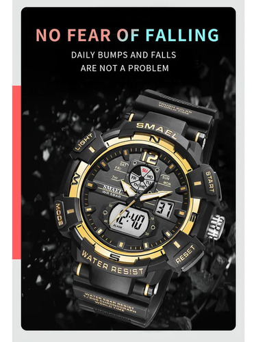Reloj De Cuarzo Electrónico Deportivo Impermeable Multifunci