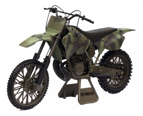 Miniatura Moto Yamaha Yz 250 Camuflada Militar 1/6